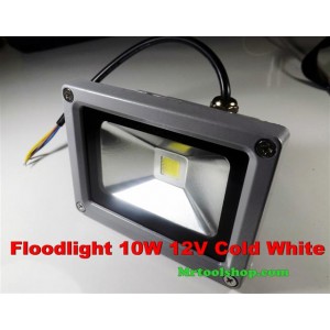 สปอร์ตไลท์ LED Floodlight 10W (Taiwan Chip) DC 12V โคมหนาเกรด A แสงสีขาว (Cold White) ::::ราคาช่วงโปรโมชั่น ::::